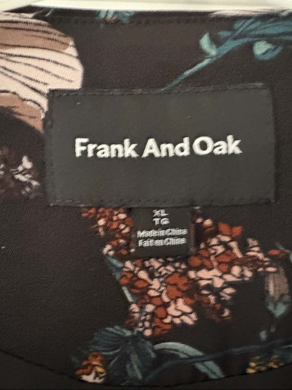 Frank And Oak Black Floral Wrap mini-Dress or Jacket - Picture 2 of 5